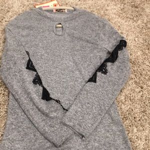 Heather grey light weight sweater
